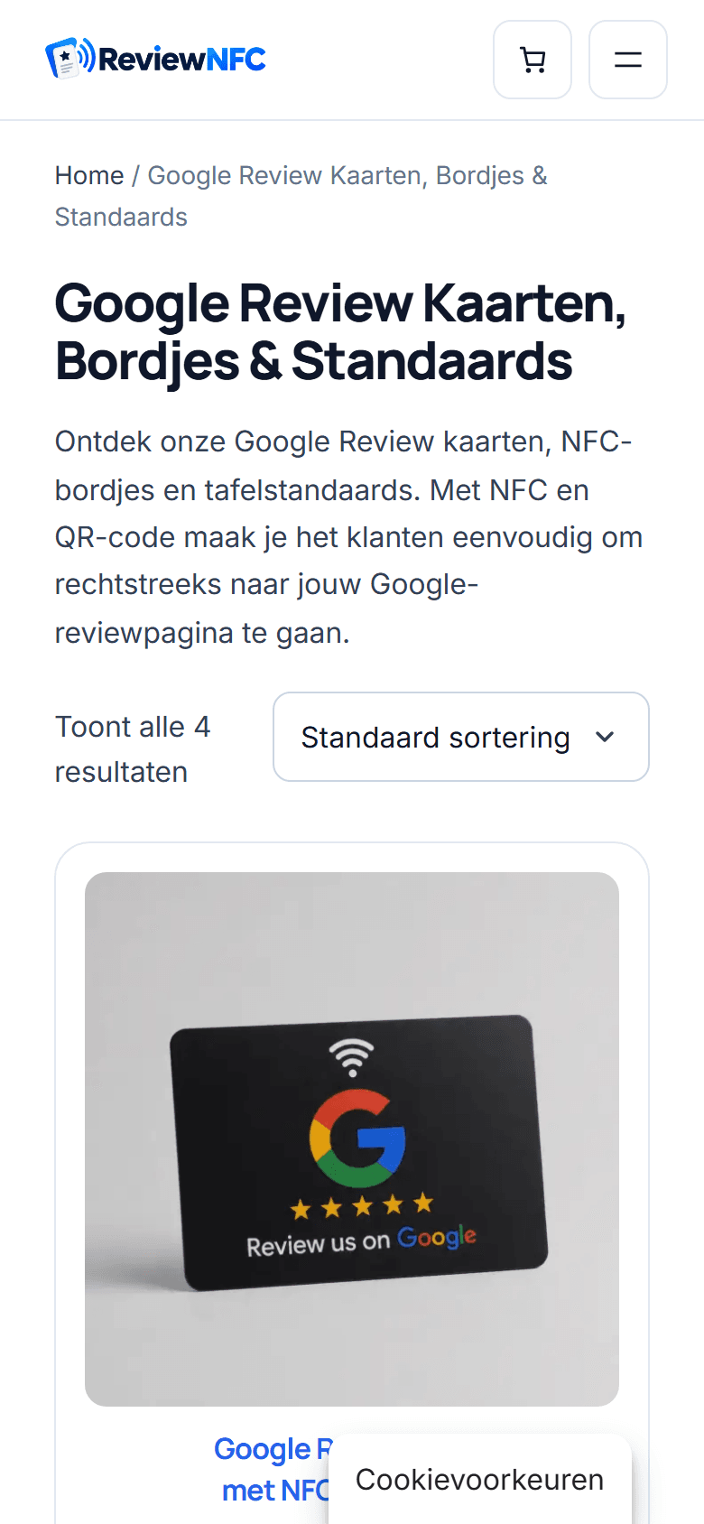 ReviewNFC: Categorie