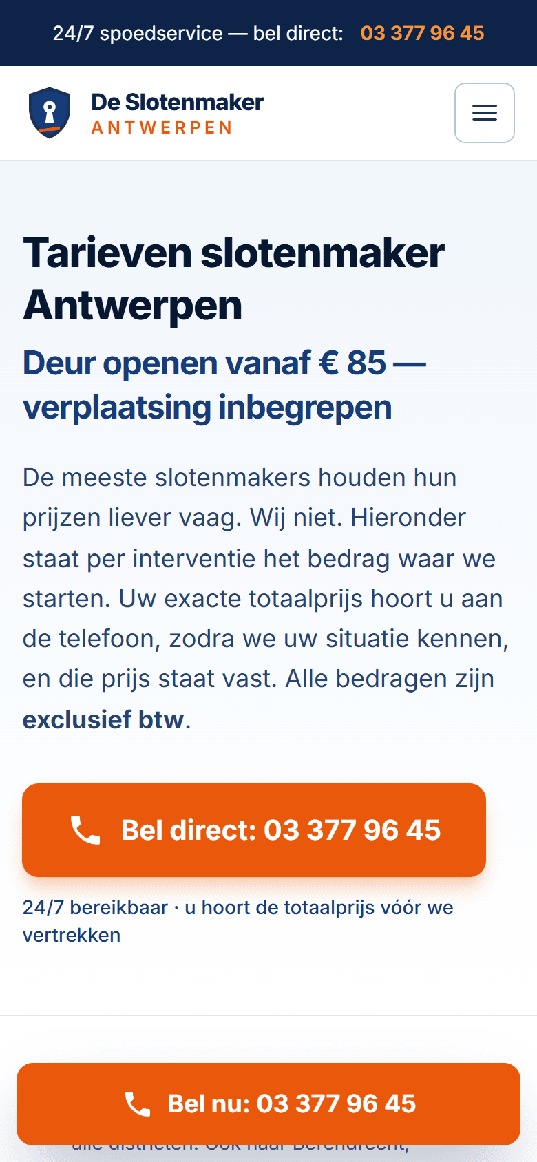 De Slotenmaker Antwerpen: Rates