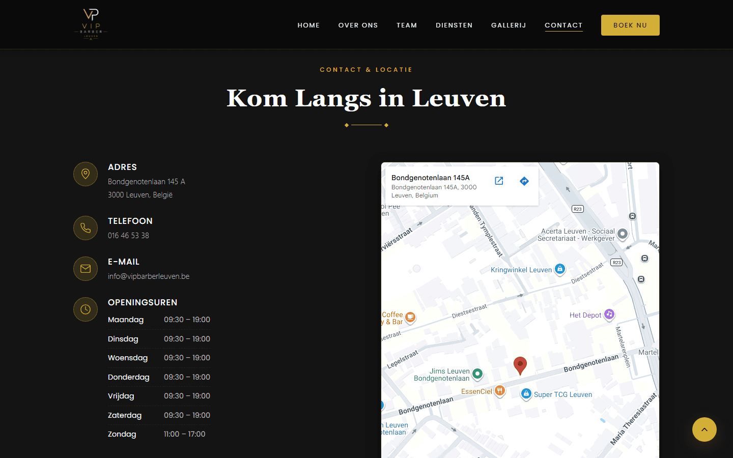 VIP Barber Leuven: Location and opening hours.