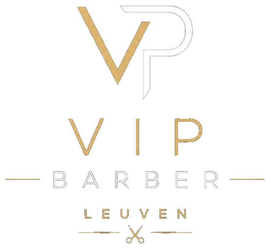 The full logo, gold and white on black