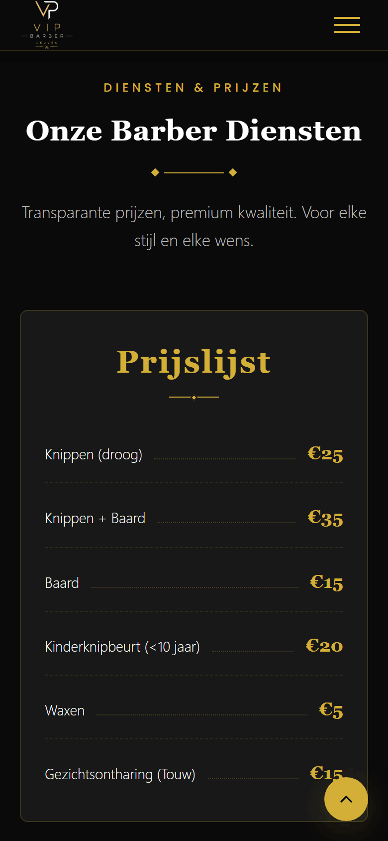 VIP Barber Leuven: Prices